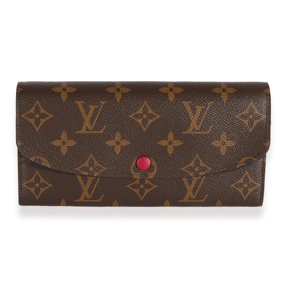 Louis Vuitton Monogram Canvas & Fuchsia Emilie Wallet